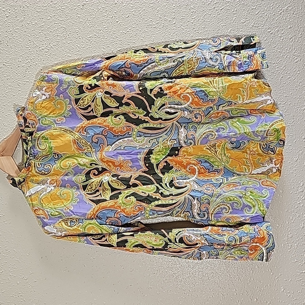 Craig Taylor Ruffle Mosaic Print Button Down Shirt - image 7